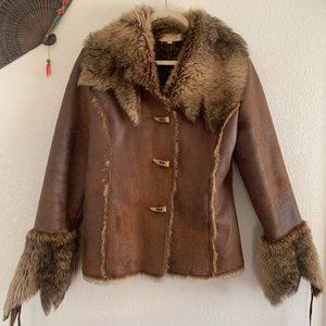 Scully western jacket with faux fur
